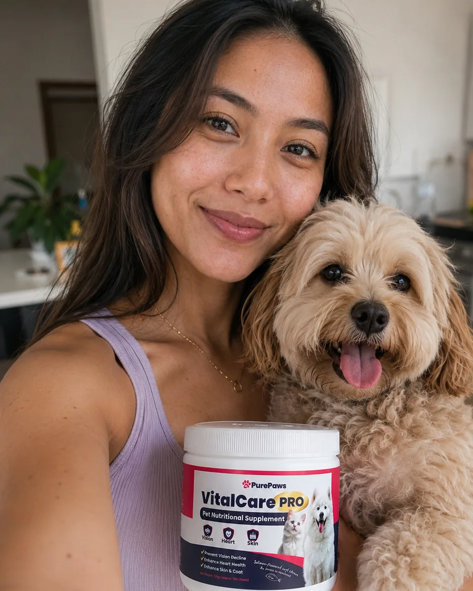 Maya with Mochi and VitalCare PRO
