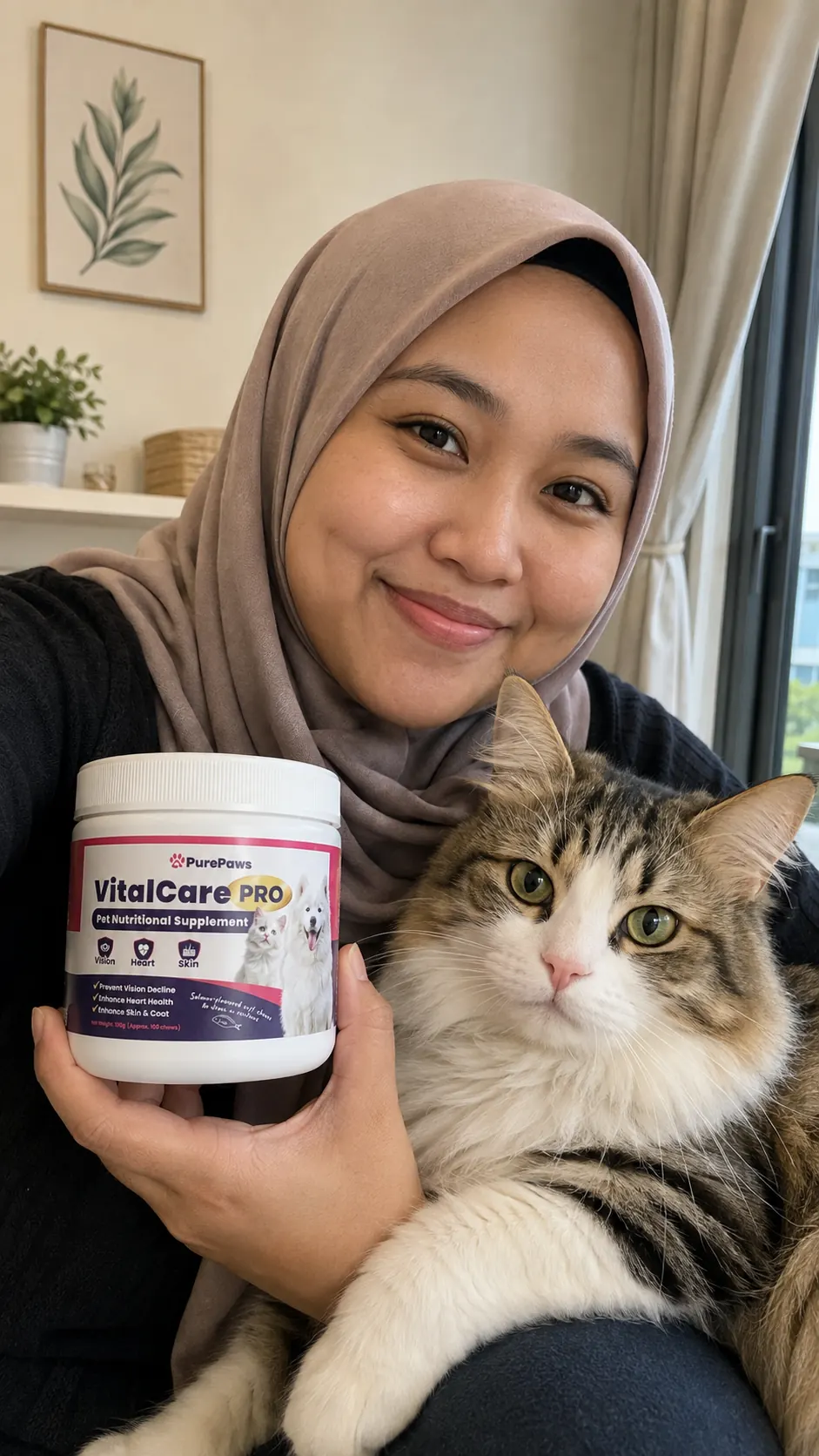 Aisyah with Simba and VitalCare PRO