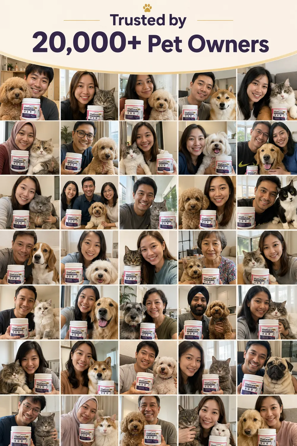 PurePaws customer community collage